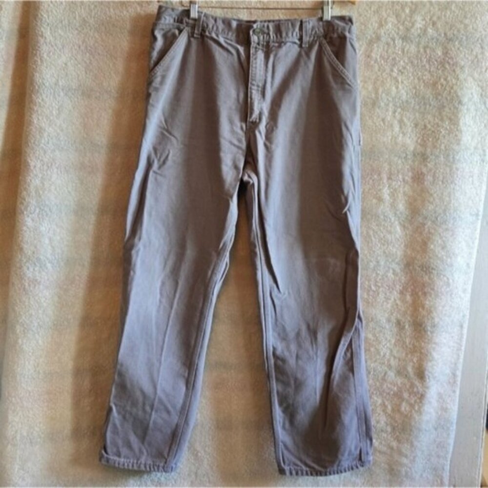Carhartt Men's Gray Denim Cargo Jeans 36"